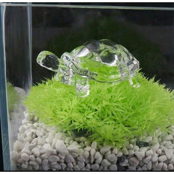 New Tortoise Crystal Glass Turtle Figurine Clear Feng Shui Peace - Picture 3 of 7